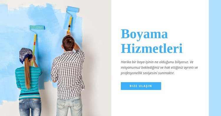 İç mekan boyama hizmetleri HTML Şablonu