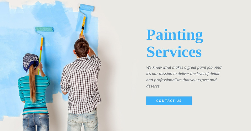 Interior painting services Web Page Design