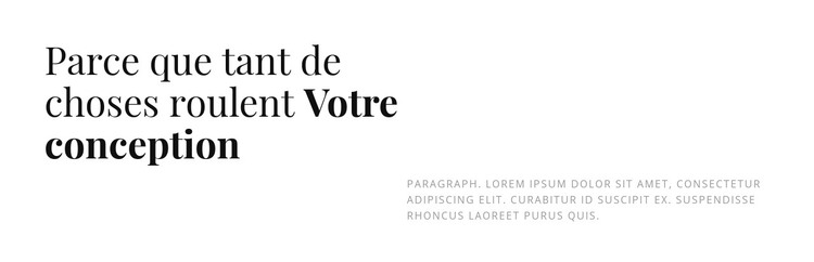 Titre et texte gris Modèle HTML