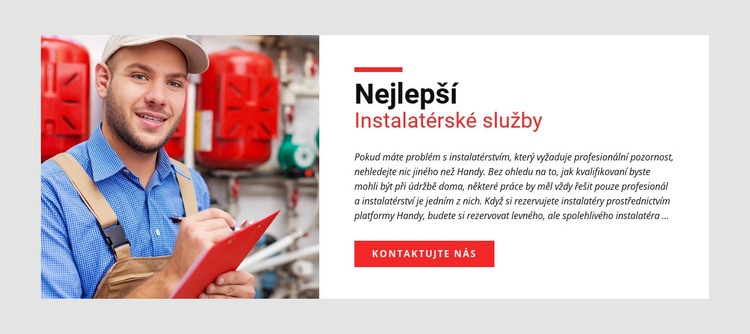 Instalatérské služby Šablona HTML