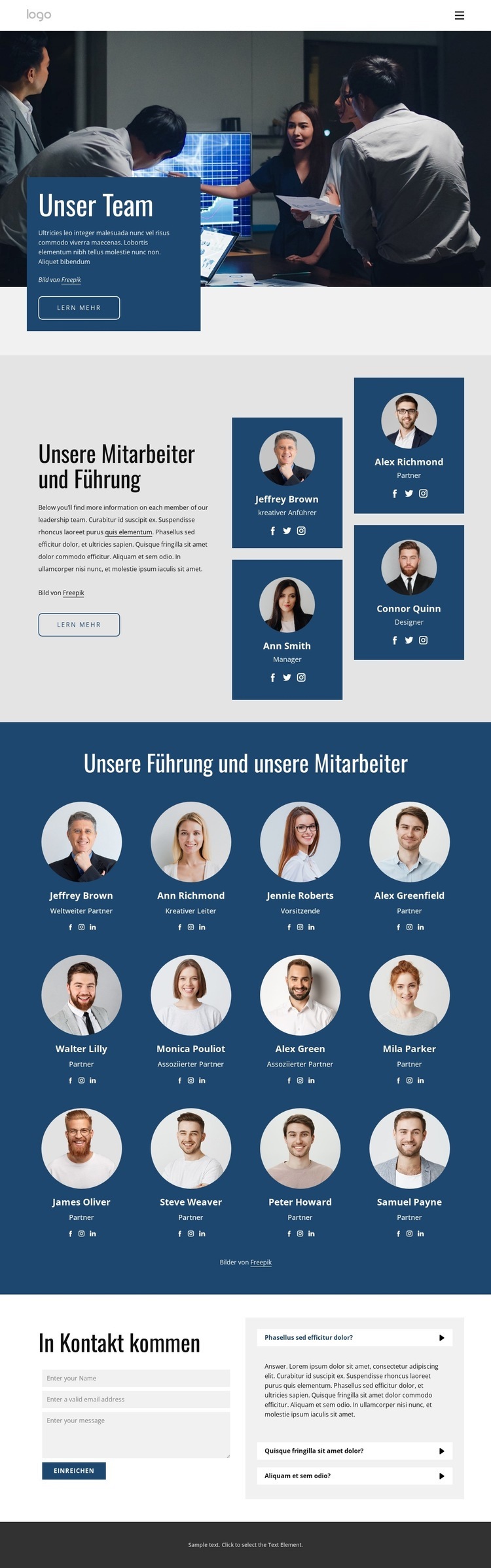 Was uns unterscheidet Landing Page