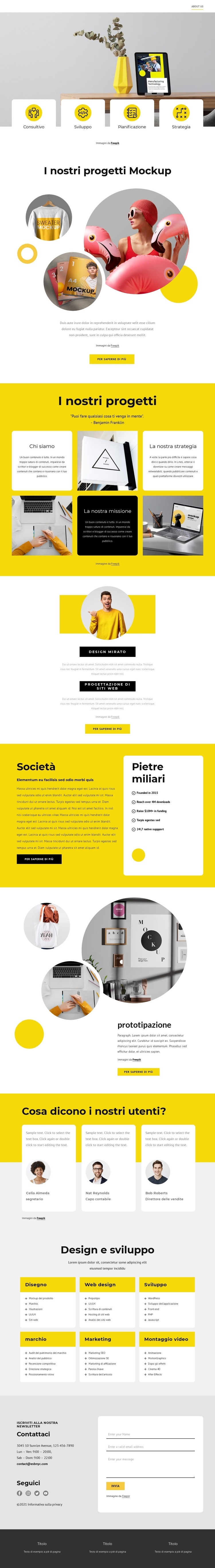 Studio di design e branding Costruttore di siti web HTML