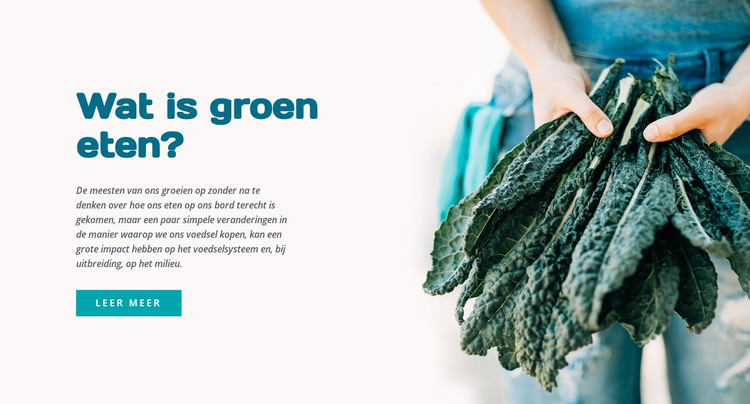 Groene ecologie eten HTML-sjabloon