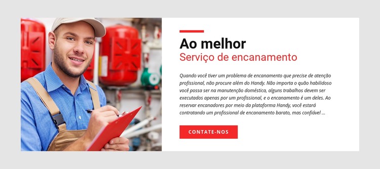 Serviço de encanamento Template CSS