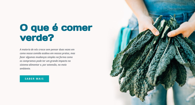 Ecologia verde comendo Tema WordPress