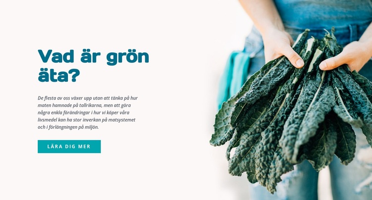 Grön ekologi äter HTML-mall