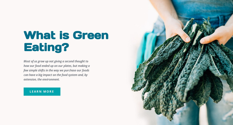 Green ecology eating Website Design