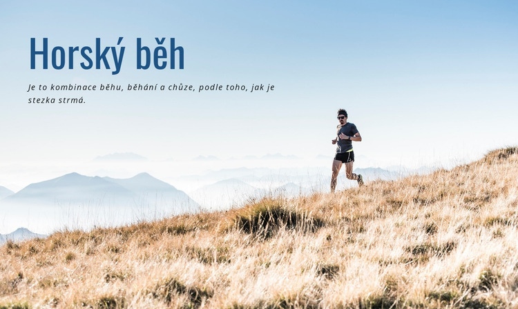 Sportovní horský běh Šablona HTML