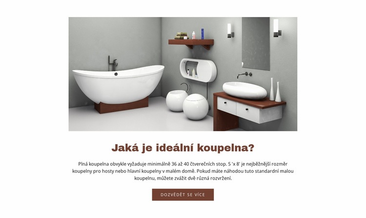  Ideální koupelny Šablona webové stránky