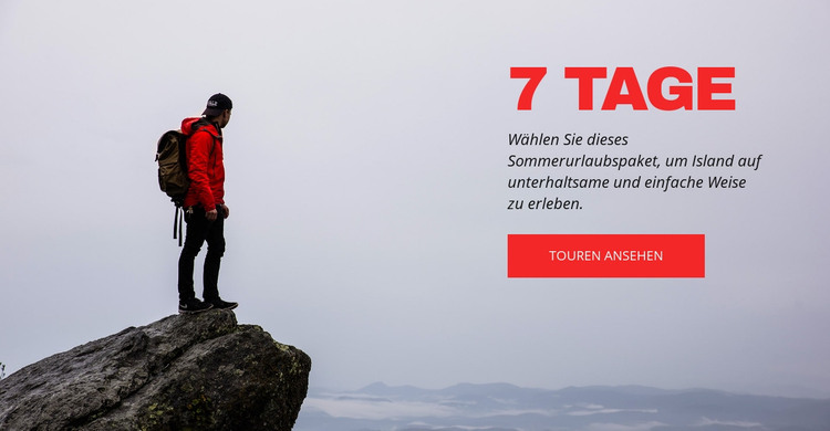 7 Tagestouren in die Schweizer Alpen HTML-Vorlage