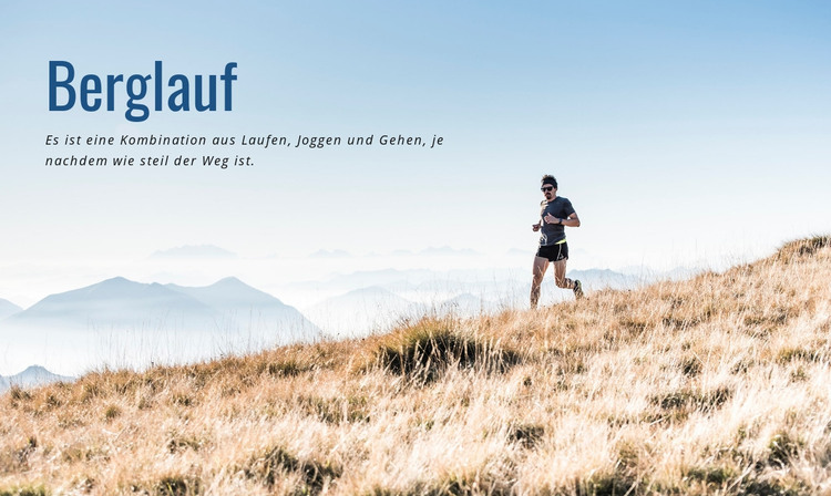Sport Berglauf HTML-Vorlage