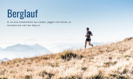 Sport Berglauf – Kostenloses Website-Mockup