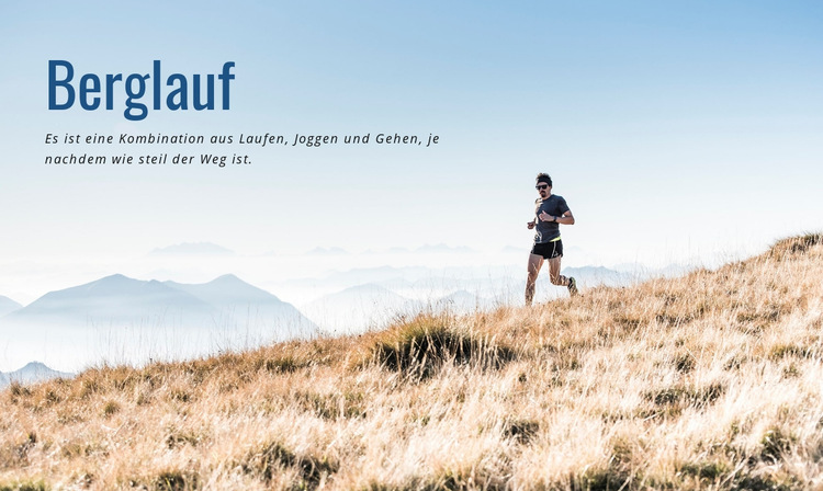 Sport Berglauf Website-Vorlage