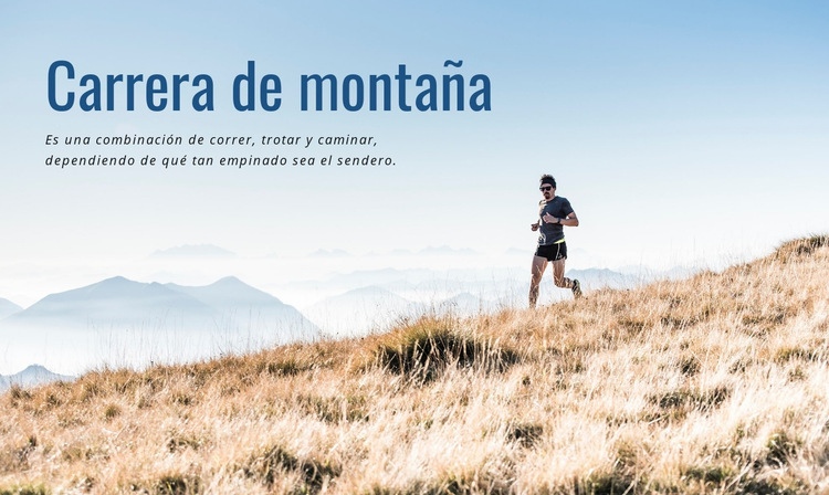 Carrera deportiva de montaña Plantilla HTML5