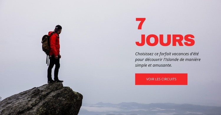 Excursions de 7 jours dans les Alpes suisses Conception de site Web