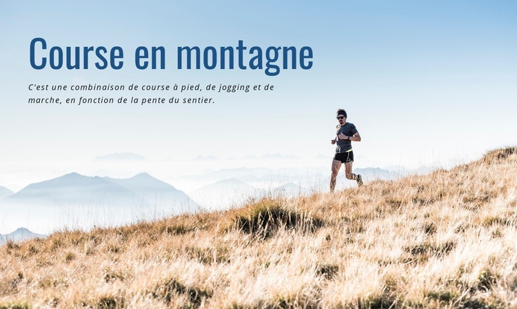 Course de montagne sportive Créateur de site Web HTML