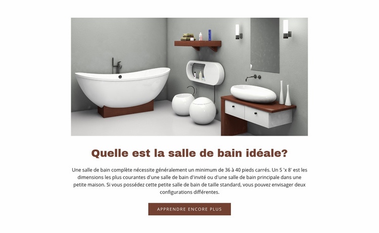  Salles de bain idéales Maquette de site Web