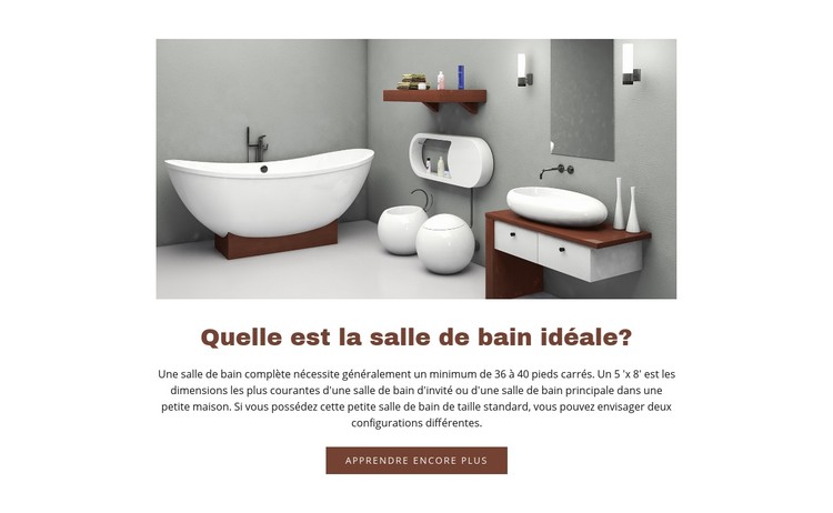  Salles de bain idéales Modèle CSS