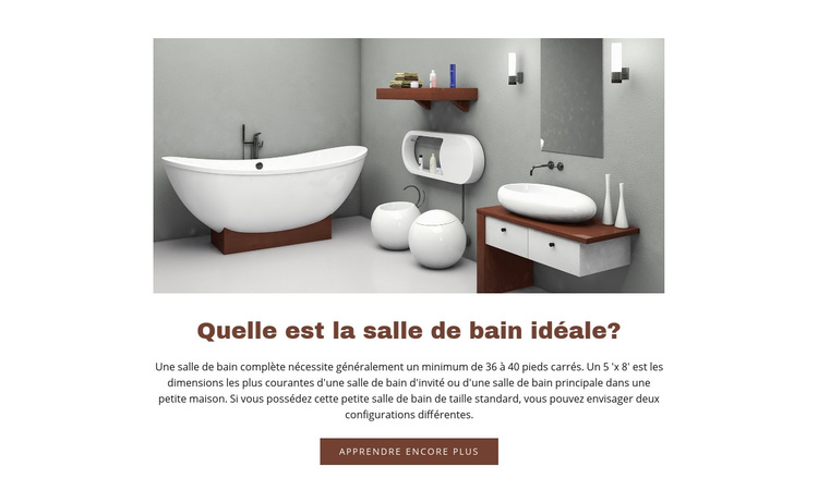  Salles de bain idéales Thème WordPress