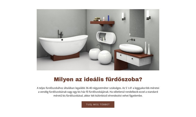  Ideális fürdőszobák Weboldal sablon