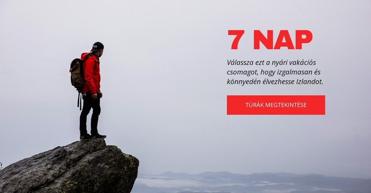 7 napos túra a Svájci Alpokban Weboldal sablon