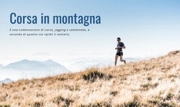 Fantastico Design Del Sito Web Per Corsa In Montagna Sportiva