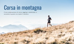 HTML5 Reattivo Per Corsa In Montagna Sportiva