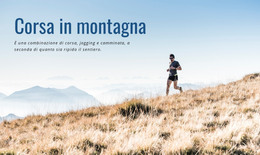 Corsa In Montagna Sportiva - Pagina Di Destinazione HTML