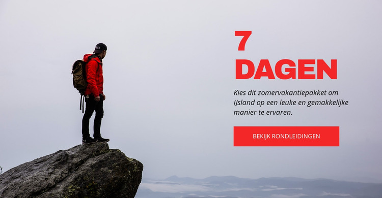 7 daagse tochten naar Zwitserse Alpen HTML-sjabloon