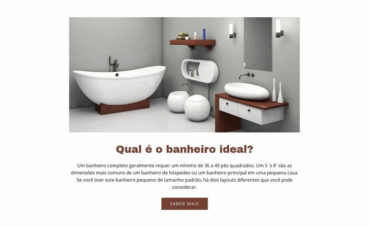  Banheiros ideais Modelo HTML5