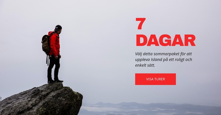 7 dagars turer till schweiziska Alperna Hemsidedesign