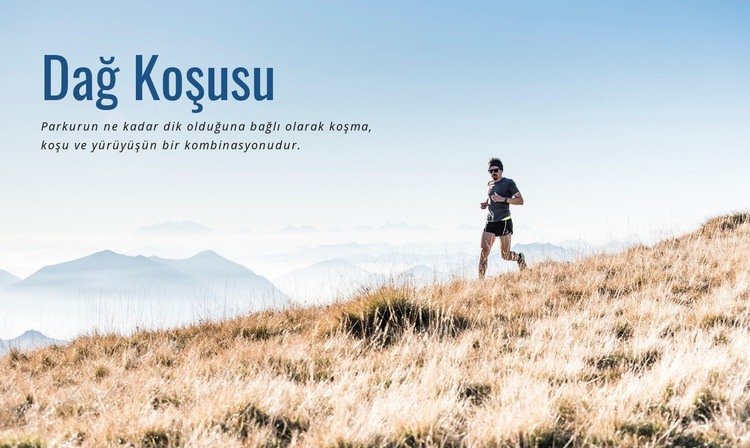 Spor dağ koşusu Bir Sayfa Şablonu