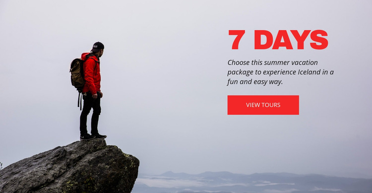 7 day tours to Swiss Alps WordPress Website