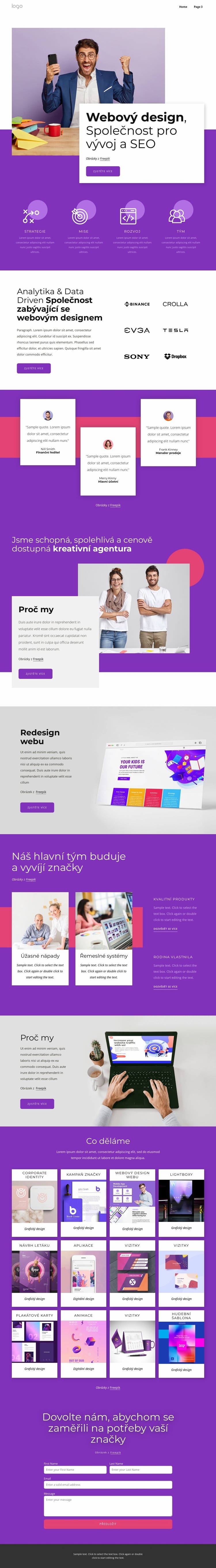 Web design, vývoj a seo Šablona HTML