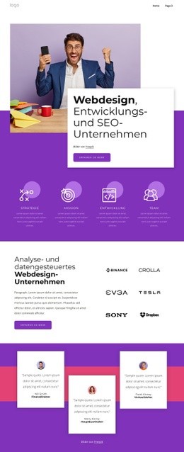 Webdesign, Entwicklung Und SEO - Beste HTML5-Vorlage