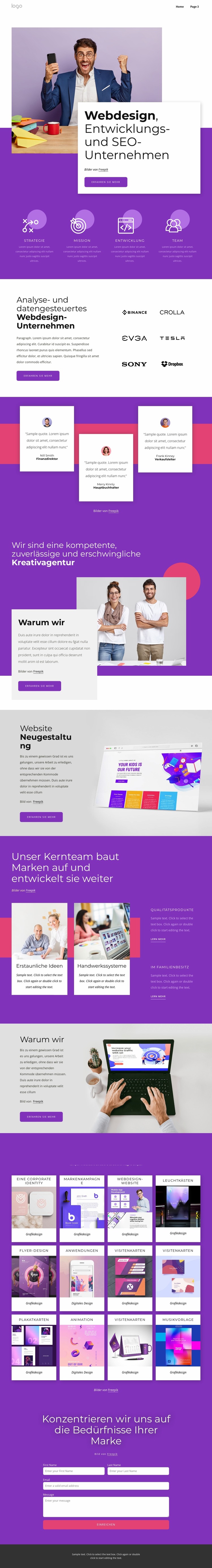 Webdesign, Entwicklung und SEO Joomla Vorlage