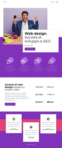 Web Design, Sviluppo E Seo - Modello Di Pagina HTML