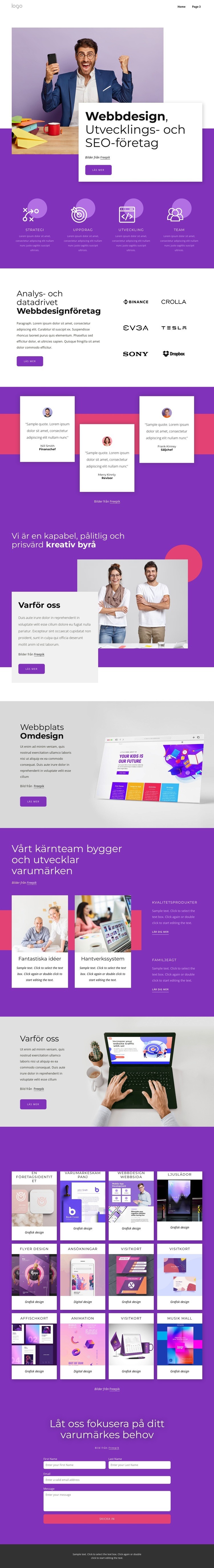 Webbdesign, utveckling och SEO HTML-mall