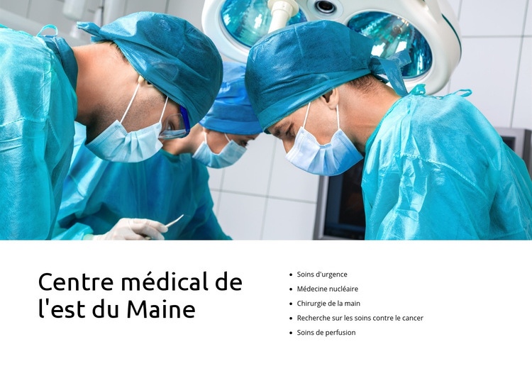 Centre médical Maquette de site Web