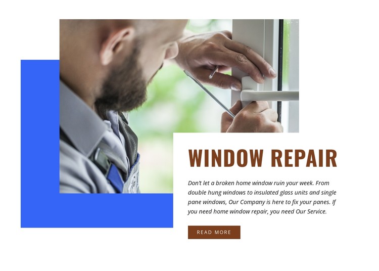 Window repair CSS Template