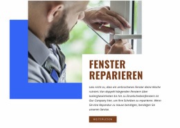 Fensterreparatur - Kostenlose Website-Vorlage