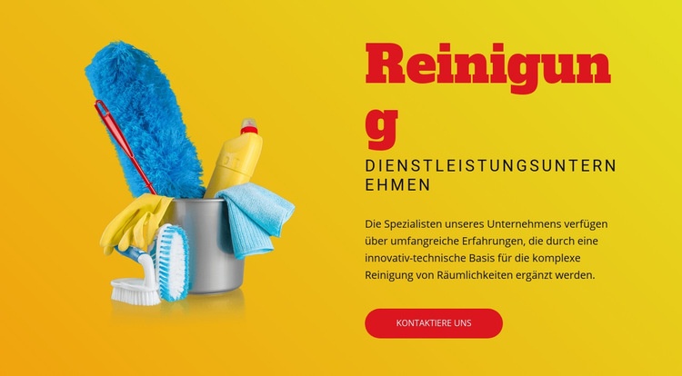 Flexible Reinigungspläne Website-Modell