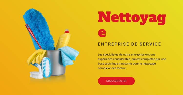 Plans de nettoyage flexibles Maquette de site Web