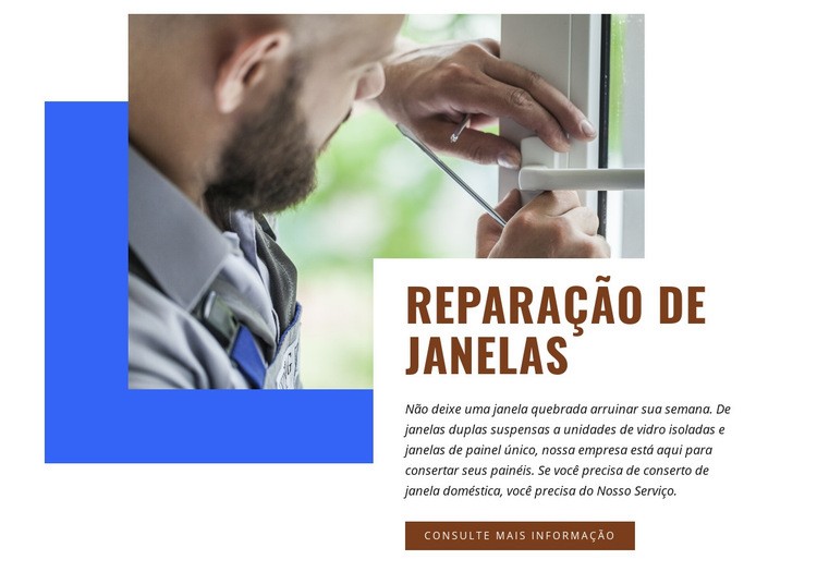 Conserto de janela Construtor de sites HTML