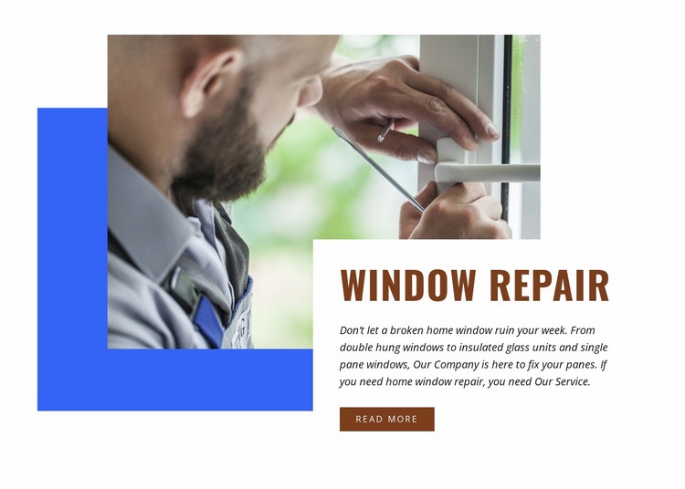Fönster reparation Html webbplatsbyggare
