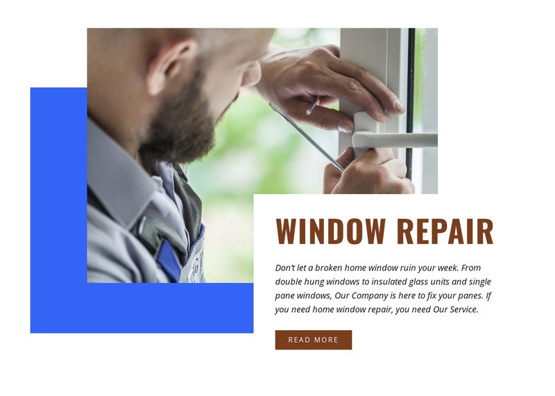 Window repair Webflow Template Alternative