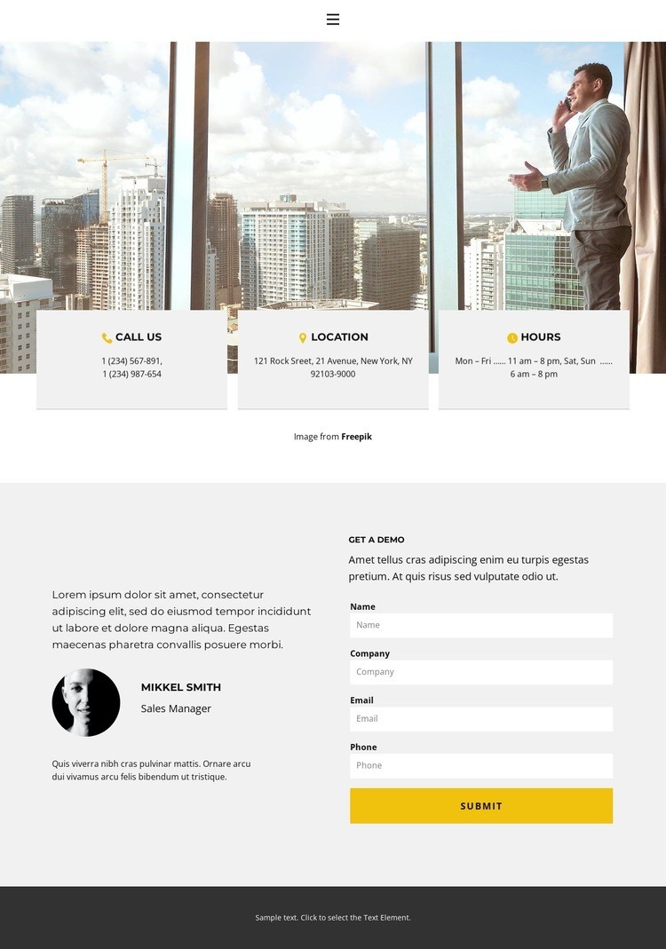 We are ready to meet you Homepage Design