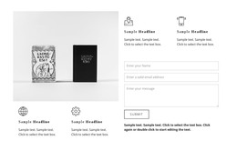 Our features and contact form Website Template by Nicepage