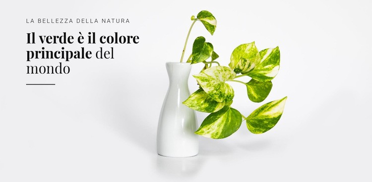 Psicologia del colore verde Mockup del sito web