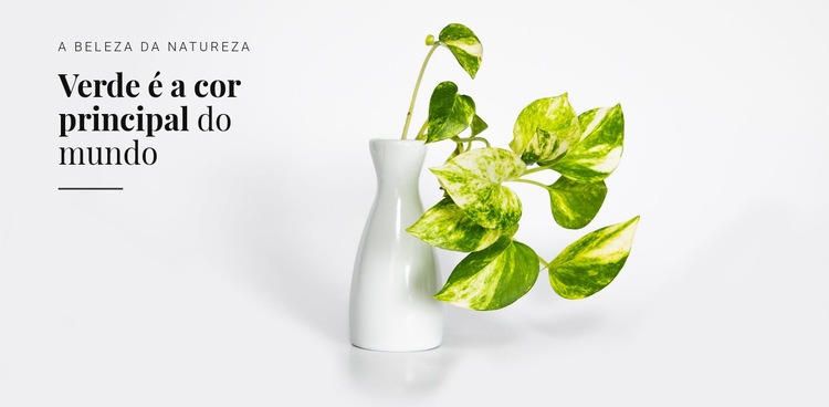 Psicologia da cor verde Landing Page